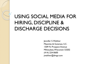 hiring, discipline & discharge decisions in the workplace