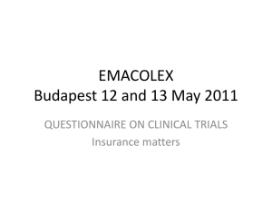 EMACOLEX - Budapest 2011 - Questionnaire on