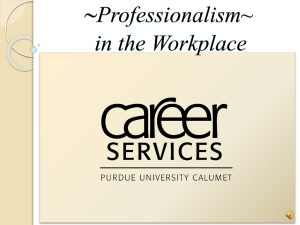 Professionalism – a definition