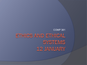 Ethics and Ethical Systems