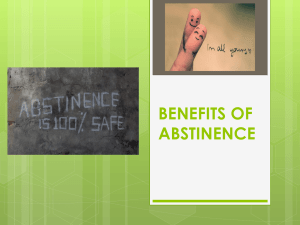 Benefits of Abstinence Powerpoint