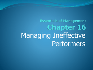 16. Managing Ineffective Performers.