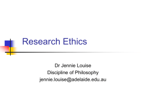 Research Ethics - Research Project