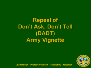 Army DADT Vignette Slides (17 Feb 11)