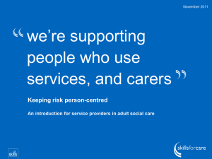 Keeping risk person centred - presentation