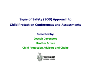 Signs of Safety Presentation - Wokingham Children`s Services