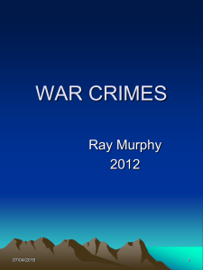 War Crimes - Conference.ie