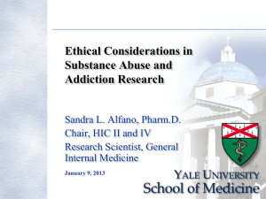 Ethical Considerations in Substance Abuse and Addiction Research