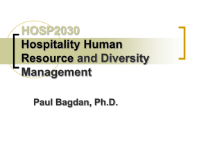 HM2030 Hospitality Human Resource and Diversity Management