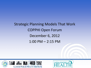 Strategic Planning - National Network of Public Health Institutes