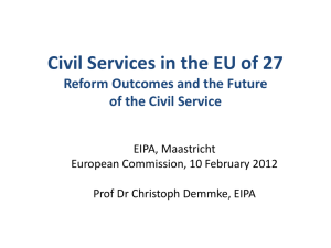 Civil Services in the EU of 27 Reform Outcomes and the