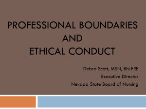 Professional Boundaries and Ethical Conduct