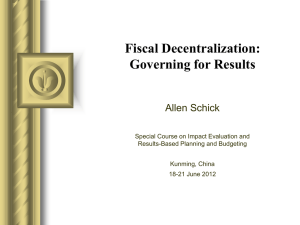 5 Allen Schick_Decentralized Budgeting , fiscal decentralization