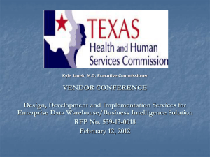 Cost Proposal Overview - Texas Health and Human Services