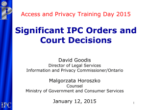Open Document - Information and Privacy Commissioner of Ontario