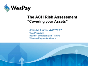 ACH Risk Assessment Requirements