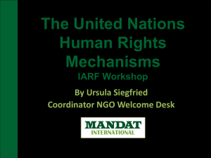 on UN Human Rights Mechanisms