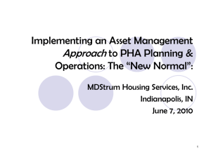 Asset Based Management - Public Housing Authorities Directors
