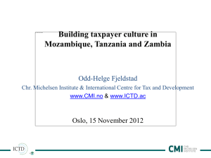 Building taxpayer culture in Mozambique, Tanzania and Zambia