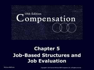 Chapter 5 Job-Based Structures and Job Evaluation