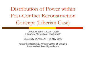 Concept of post-conflict reconstruction