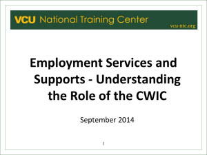 Understanding the Role of the CWIC