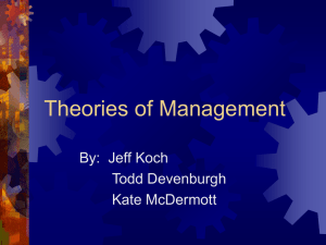 Theories of Management: MBO and Path-Goal