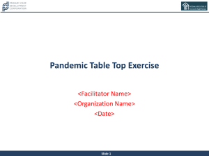 Pandemic Tabletop Exercise - Primary Care Development Corporation