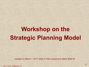 Strategic Planning Model - Excellence in Financial Management