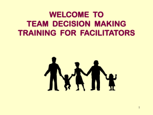 Team Decision Making for Facilitators: Training Day 1