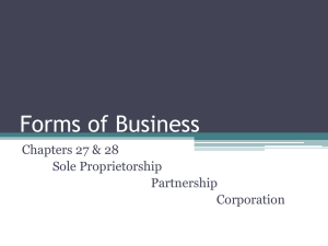 Forms of Business Ch 27 PPT