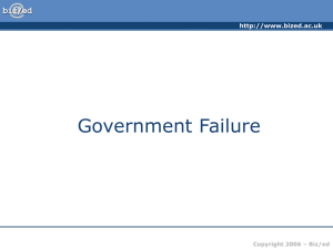 Government Failure - BSAK Business & Economics