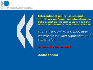 Update of OECD Project on Financial Education