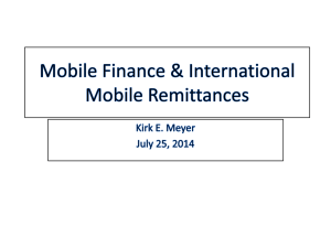 Mobile Finances & International Mobile Remittances, Kirk