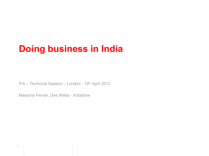 Doing business in India - IFA-UK
