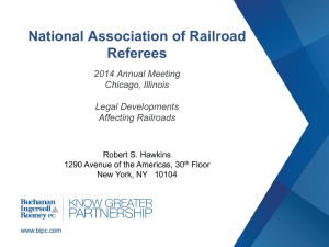 Legal Update Presentation - The National Association of Railroad