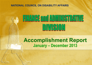 Finance and Administrative Division (powerpoint format)