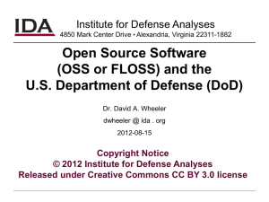 (OSS or FLOSS) and the U.S. Department of