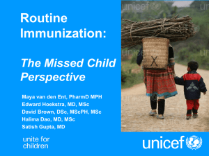 Routine Immunization: The Fifth Child Perspective