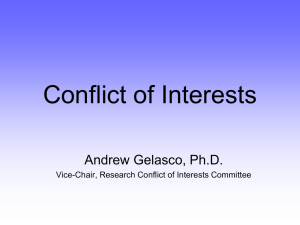 Intellectual Property and Conflict of Interest