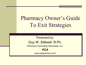 Planning an Exit Strategy for Pharmacy Owners