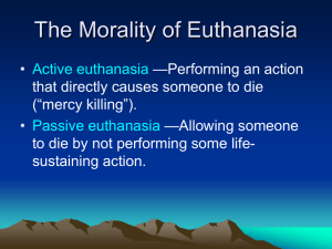 Active and Passive Euthanasia