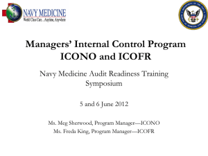 Internal Control Program-ICONO and ICOFR