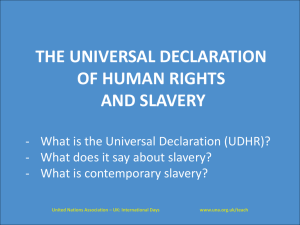 Human rights and slavery - PowerPoint - UNA-UK