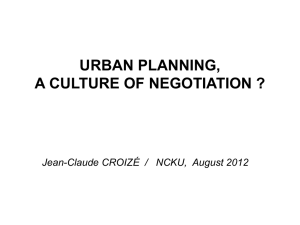 urban planning, a culture of negotiation