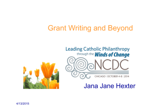 Grant writing and Beyond – Hexter