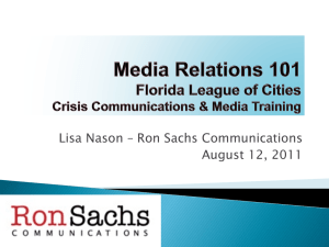 Media Training Crisis Communications