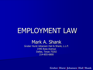 410pm - Employment Law - Mark Shank - Slides