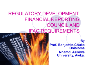 regulatory development: financial reporting council and ifac