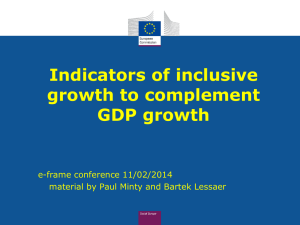 Indicators of inclusive growth to complement GDP growth